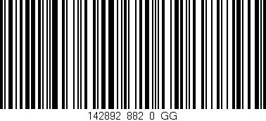 Código de barras (EAN, GTIN, SKU, ISBN): '142892_882_0_GG'