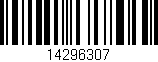 Código de barras (EAN, GTIN, SKU, ISBN): '14296307'