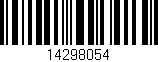 Código de barras (EAN, GTIN, SKU, ISBN): '14298054'