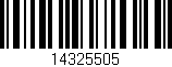 Código de barras (EAN, GTIN, SKU, ISBN): '14325505'