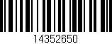 Código de barras (EAN, GTIN, SKU, ISBN): '14352650'