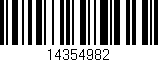 Código de barras (EAN, GTIN, SKU, ISBN): '14354982'