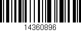 Código de barras (EAN, GTIN, SKU, ISBN): '14360896'