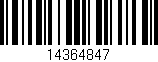 Código de barras (EAN, GTIN, SKU, ISBN): '14364847'