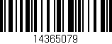 Código de barras (EAN, GTIN, SKU, ISBN): '14365079'