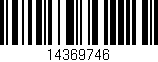 Código de barras (EAN, GTIN, SKU, ISBN): '14369746'