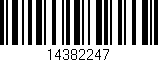 Código de barras (EAN, GTIN, SKU, ISBN): '14382247'