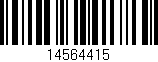 Código de barras (EAN, GTIN, SKU, ISBN): '14564415'