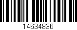 Código de barras (EAN, GTIN, SKU, ISBN): '14634836'