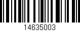 Código de barras (EAN, GTIN, SKU, ISBN): '14635003'