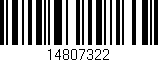 Código de barras (EAN, GTIN, SKU, ISBN): '14807322'