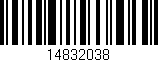 Código de barras (EAN, GTIN, SKU, ISBN): '14832038'