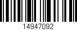 Código de barras (EAN, GTIN, SKU, ISBN): '14947092'