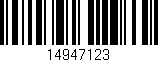 Código de barras (EAN, GTIN, SKU, ISBN): '14947123'