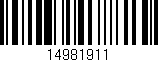 Código de barras (EAN, GTIN, SKU, ISBN): '14981911'