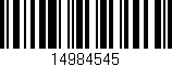 Código de barras (EAN, GTIN, SKU, ISBN): '14984545'