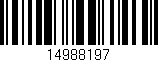 Código de barras (EAN, GTIN, SKU, ISBN): '14988197'