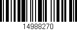 Código de barras (EAN, GTIN, SKU, ISBN): '14988270'