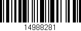 Código de barras (EAN, GTIN, SKU, ISBN): '14988281'