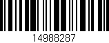 Código de barras (EAN, GTIN, SKU, ISBN): '14988287'