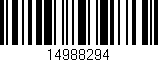 Código de barras (EAN, GTIN, SKU, ISBN): '14988294'