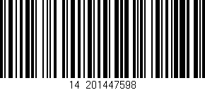 Código de barras (EAN, GTIN, SKU, ISBN): '14:201447598#'