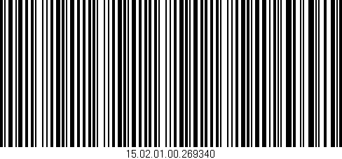 Código de barras (EAN, GTIN, SKU, ISBN): '15.02.01.00.269340'