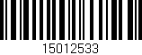 Código de barras (EAN, GTIN, SKU, ISBN): '15012533'