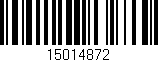 Código de barras (EAN, GTIN, SKU, ISBN): '15014872'