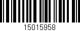 Código de barras (EAN, GTIN, SKU, ISBN): '15015958'