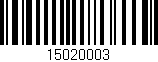 Código de barras (EAN, GTIN, SKU, ISBN): '15020003'