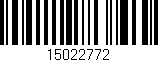 Código de barras (EAN, GTIN, SKU, ISBN): '15022772'