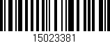 Código de barras (EAN, GTIN, SKU, ISBN): '15023381'