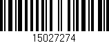 Código de barras (EAN, GTIN, SKU, ISBN): '15027274'