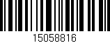 Código de barras (EAN, GTIN, SKU, ISBN): '15058816'