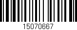 Código de barras (EAN, GTIN, SKU, ISBN): '15070667'