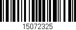 Código de barras (EAN, GTIN, SKU, ISBN): '15072325'
