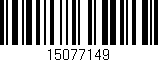 Código de barras (EAN, GTIN, SKU, ISBN): '15077149'