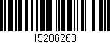 Código de barras (EAN, GTIN, SKU, ISBN): '15206260'