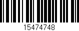 Código de barras (EAN, GTIN, SKU, ISBN): '15474748'