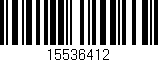 Código de barras (EAN, GTIN, SKU, ISBN): '15536412'