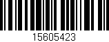 Código de barras (EAN, GTIN, SKU, ISBN): '15605423'