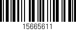 Código de barras (EAN, GTIN, SKU, ISBN): '15665611'