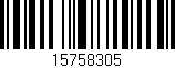 Código de barras (EAN, GTIN, SKU, ISBN): '15758305'