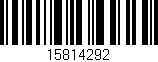 Código de barras (EAN, GTIN, SKU, ISBN): '15814292'