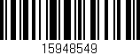 Código de barras (EAN, GTIN, SKU, ISBN): '15948549'