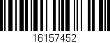Código de barras (EAN, GTIN, SKU, ISBN): '16157452'