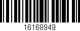 Código de barras (EAN, GTIN, SKU, ISBN): '16168949'