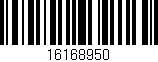 Código de barras (EAN, GTIN, SKU, ISBN): '16168950'