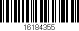 Código de barras (EAN, GTIN, SKU, ISBN): '16184355'